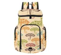 VAPOKF Zaino da basket, borsa sportiva con scomparto per palline e scarpe per calcio, calcio, pallavolo, nuoto, palestra, viaggi, motivo tribù indiana con elefanti