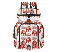 VAPOKF Zaino da basket, borsa sportiva con scomparto per palline e scarpe per calcio, calcio, pallavolo, nuoto, palestra, viaggi, camion dei pompieri e caserma dei pompieri