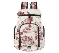 VAPOKF Zaino da basket, borsa sportiva con scomparto per palline e scarpe per calcio, calcio, pallavolo, nuoto, palestra, viaggi, villaggio storico, pesca, scene di vita