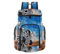 VAPOKF Zaino da basket, borsa sportiva con scomparto per palline e scarpe per calcio, calcio, pallavolo, nuoto, palestra, viaggi, zebre nella natura