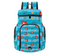 VAPOKF Zaino da basket, borsa sportiva con scomparto per palline e scarpe per calcio, calcio, pallavolo, nuoto, palestra, viaggi, vigili del fuoco dei cartoni animati