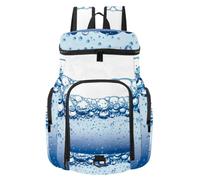 VAPOKF Zaino da basket, borsa sportiva con scomparto per palline e scarpe per calcio, calcio, pallavolo, nuoto, palestra, viaggi, gocce d'acqua blu