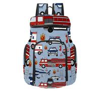 VAPOKF Zaino da basket, borsa sportiva con scomparto per palline e scarpe per calcio, calcio, pallavolo, nuoto, palestra, viaggi, auto della polizia di emergenza, camion dei pompieri, aeroplano