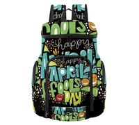 VAPOKF Zaino da basket, borsa sportiva con scomparto per palline e scarpe per calcio, calcio, pallavolo, nuoto, palestra, viaggi, pesce d'aprile