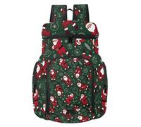 VAPOKF Zaino da basket, borsa sportiva con scomparto per palline e scarpe per calcio, calcio, pallavolo, nuoto, palestra, viaggi, motivo Babbo Natale che balla e discoteca