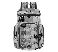 VAPOKF Zaino da basket, borsa sportiva con scomparto per palline e scarpe per calcio, calcio, pallavolo, nuoto, palestra, viaggi, motivo simpatico gatto colorato