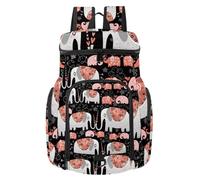 VAPOKF Zaino da basket, borsa sportiva con scomparto per palline e scarpe per calcio, calcio, pallavolo, nuoto, palestra, viaggi, tribù elefante amore