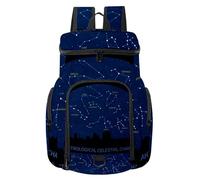VAPOKF Zaino da basket, borsa sportiva con scomparto per palline e scarpe per calcio, calcio, pallavolo, nuoto, palestra, viaggi, mappa del cielo con costellazioni dello zodiaco