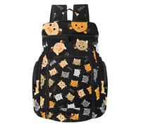 VAPOKF Zaino da basket, borsa sportiva con scomparto per palline e scarpe per calcio, calcio, pallavolo, nuoto, palestra, viaggi, simpatico gatto dei cartoni animati