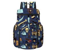 VAPOKF Zaino da basket, borsa sportiva con scomparto per palline e scarpe per calcio, calcio, pallavolo, nuoto, palestra, viaggi, motivo pirati colorati
