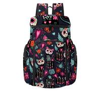 VAPOKF Zaino da basket, borsa sportiva con scomparto per palline e scarpe per calcio, calcio, pallavolo, nuoto, palestra, viaggi, giorno dei morti, Halloween, gatti