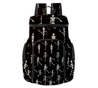 VAPOKF Zaino da basket, borsa sportiva con scomparto per palline e scarpe per calcio, calcio, pallavolo, nuoto, palestra, viaggi, staffa scheletro di danza