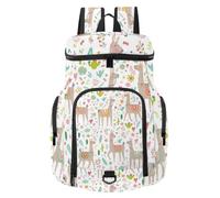 VAPOKF Zaino da basket, borsa sportiva con scomparto per palline e scarpe per calcio, calcio, pallavolo, nuoto, palestra, viaggi, tribù, lama, alpaca, cactus, fiori