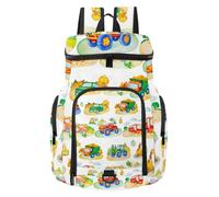 VAPOKF Zaino da basket, borsa sportiva con scomparto per palline e scarpe per calcio, calcio, pallavolo, nuoto, palestra, viaggi, auto dei cartoni animati e alberi