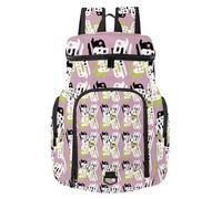 VAPOKF Zaino da basket, borsa sportiva con scomparto per palline e scarpe per calcio, calcio, pallavolo, nuoto, palestra, viaggi, elementi astratti verdi neri bianchi su sfondo rosa