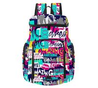 VAPOKF Zaino da basket, borsa sportiva con scomparto per palline e scarpe per calcio, calcio, pallavolo, nuoto, palestra, viaggi, colori astratti, fantastico motivo amore