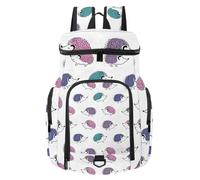 VAPOKF Zaino da basket, borsa sportiva con scomparto per palline e scarpe per calcio, calcio, pallavolo, nuoto, palestra, viaggi, motivo con simpatici animali dei cartoni animati