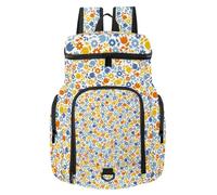 VAPOKF Zaino da basket, borsa sportiva con scomparto per palline e scarpe per calcio, calcio, pallavolo, nuoto, palestra, viaggi, motivo floreale colorato con margherite
