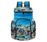 VAPOKF Zaino da basket, borsa sportiva con scomparto per palline e scarpe per calcio, calcio, pallavolo, nuoto, palestra, viaggi, piccioni sulla costa del Mar Nero