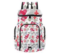 VAPOKF Zaino da basket, borsa sportiva con scomparto per palline e scarpe per calcio, calcio, pallavolo, nuoto, palestra, viaggi, ambulanze, camion dei pompieri, auto della polizia