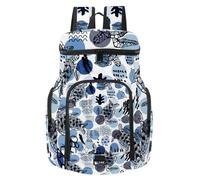 VAPOKF Zaino da basket, borsa sportiva con scomparto per palline e scarpe per calcio, calcio, pallavolo, nuoto, palestra, viaggi, tartaruga marina corallo con cerchi blu