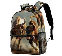 VAPOKF Zaino per la scuola, da viaggio, casual, per donne, adolescenti, ragazze, ragazzi, due tori da combattimento