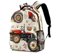 VAPOKF Zaino per la scuola, da viaggio, casual, per donne, adolescenti, ragazze, ragazzi, trattori in fattoria