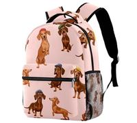 VAPOKF Zaino, zaino per la scuola, da viaggio, casual, per donne, adolescenti, ragazze, ragazzi, bassotti tedeschi