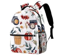 VAPOKF Zaino, zaino per la scuola, da viaggio, casual, per donne, adolescenti, ragazze, ragazzi, fattoria, zucca, mais, grano, colture