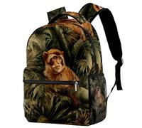 VAPOKF Zaino, zaino per la scuola, da viaggio, casual, per donne, adolescenti, ragazze, ragazzi, scimmie nella giungla tropicale