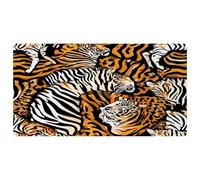 VAPOKF Zebra, tappetino da cucina in pelle di tigre, antiscivolo, lavabile, assorbente, per cucina, corridoio, lavanderia
