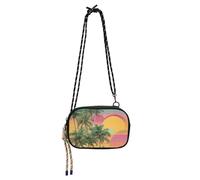Vapor Wave Style Tropical Tree Sun Cross Body Borsa per le donne Trendy con cinturino regolabile Borsa nera Have a meal carteras elegantes para mujer