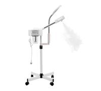 Vapore per il viso, 2 in 1, con lente d'ingrandimento, lampada da terra, con lampada a lente d'ingrandimento, macchina per il viso, macchina per il viso, 5 x ingrandimenti per le famiglie, saloni