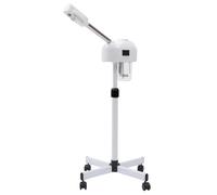 Vapore per il viso girevole a 360°, sauna per il viso con LCD e timer, pulizia profonda e idratante, per la casa e il salone di bellezza (bianco)