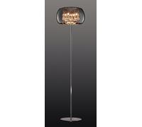 VAPORE PIANTANA VETRO CROMO CON PENDAGLI VETRO DIMMERABILE D.40CM X H.160CM 4 LUCI ATTACCO G9