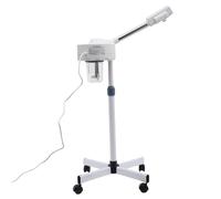Vapore viso professionale con funzione di ozono nano-ionico, sauna verticale viso con ugello girevole a 360°, vaporizzatore per viso, sauna domestica SPA pulizia della pelle