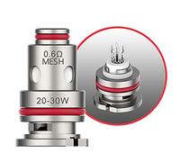 Vaporesso Gtx Mesh Coil Heads 0.6o (Pz) Per Target Pm80 Se/ Pm80/ Pm30 Pod Kit E Cig, Senza Nicotina, Acciaio, 0.6 Ω, 5 Unità