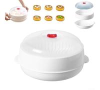 Vaporiera a microonde con coperchio trasparente e ventilazione precisa del vapore per una distribuzione uniforme del calore e una facile visualizzazione degli alimenti (ispessimento singolo)