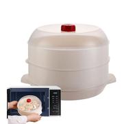 Vaporiera da cucina a due livelli - Utensili da cucina per forno a microonde con per torte di pesce avena
