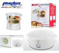 VAPORIERA ELETTRICA 5 L LT LITRI 400W TIMER 2 LIVELLI COTTURA A VAPORE BEPER