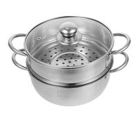 Vaporiera Fornello a Vapore in Acciaio Inox Pentola a Vapore in Metallo Pentole a Induzione Zuppa Veggie Cibo Pentola