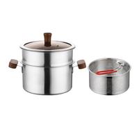 Vaporiera in acciaio 20 cm con doppio in e cestello in rete