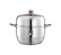 Vaporiera in Acciaio Inossidabile Steamer Thickened Double-layer Three-layer Multi-function Household per Uso Cucina(Two layers)