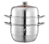 Vaporiera in Acciaio Inossidabile Steamer Thickened Double-layer Three-layer Multi-function Household per Uso Cucina(Three layers)