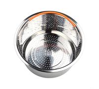 Vaporiera in acciaio inox per cottura a pressione, cestello a vapore rapido per una cucina casalinga efficiente (altezza 21,5 cm)