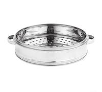 Vaporiera in acciaio inox per cucinare riso, verdure e altro in una volta sola (18 cm)