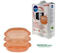 STM250 WPRO VAPORIERA GRANDE OVALE MICROONDE PER COTTURA A VAPORE 34 x 22 cm