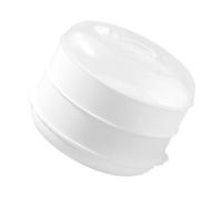 Vaporiera per forno a microonde bianco - Pentola a vapore per microonde a 3 livelli, vaporizzatore per forno a microonde | pentola a vapore per microonde da cucina, vapore, forno a microonde con