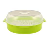 Vaporiera per Microonde con Coperchio, Contenitore PP Verde | Resistente alle Alte Temperature e Deformazione, Uso Multiplo, Facile da Pulire, per Cucina Piccola e Ufficio