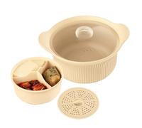 Vaporiera Per Microonde Per Verdure,Alimentare Con Cestello A Compartimenti,Vapore Per Microonde Sicura Lavastoviglie - Per Forno Friggitrice Ad Aria Cibo Per Bambini Verdura Broccoli Pasta Zuppa Frut